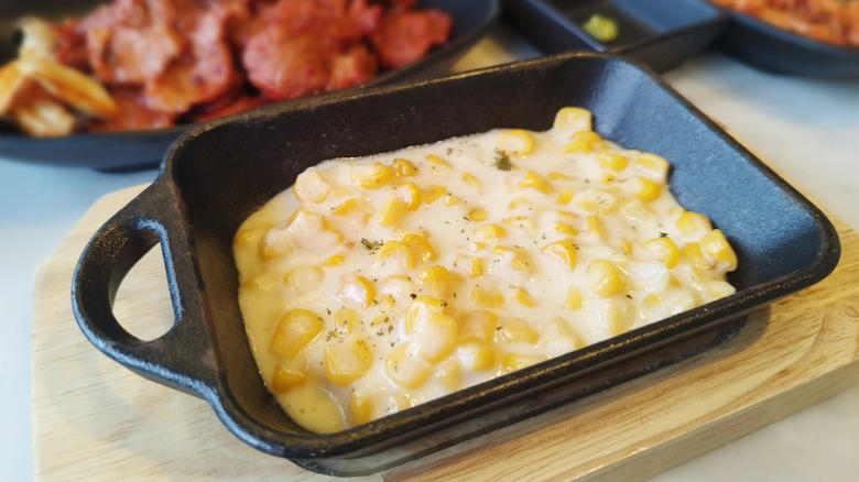 Cheesy Corn Soondubu Jjigae, Cheesy Corn, Japchae Noodles, Buldak Chicken, Grilled Or Broiled Salted Mackerel, Dduk Guk, Bibimbap, Kalguksu, Gyeran Mari