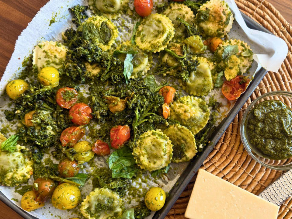 These stuffed pita pockets are a crowd pleaser, This hearty Italian dinner feels like comfort food, This Caprese-inspired sheet-pan meal feels fancy, but it's foolproof, These Mediterranean-inspired cauliflower nachos are satisfying and guilt-free, Baked ravioli is my family's favorite way to eat pasta