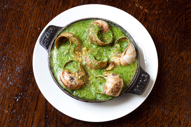 Les 2 Garçons, Paulette, Maison François, Casse-Croûte, Bouchon Racine , 64 Goodge Street, La Poule au Pot, The French House, Chez Bruce, Le Colombier, 40 Maltby Street, Bistro Freddie, Gauthier Soho, Galvin Bistrot & Bar, L’Escargot, Josephine Bistro, Chelsea, La Petite Maison, Alain Ducasse at The Dorchester