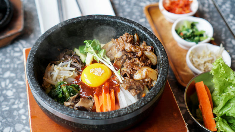Bibimbap Soondubu Jjigae, Cheesy Corn, Japchae Noodles, Buldak Chicken, Grilled Or Broiled Salted Mackerel, Dduk Guk, Bibimbap, Kalguksu, Gyeran Mari