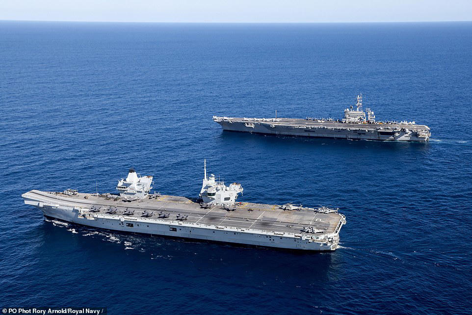 US and UK's show of strength to China