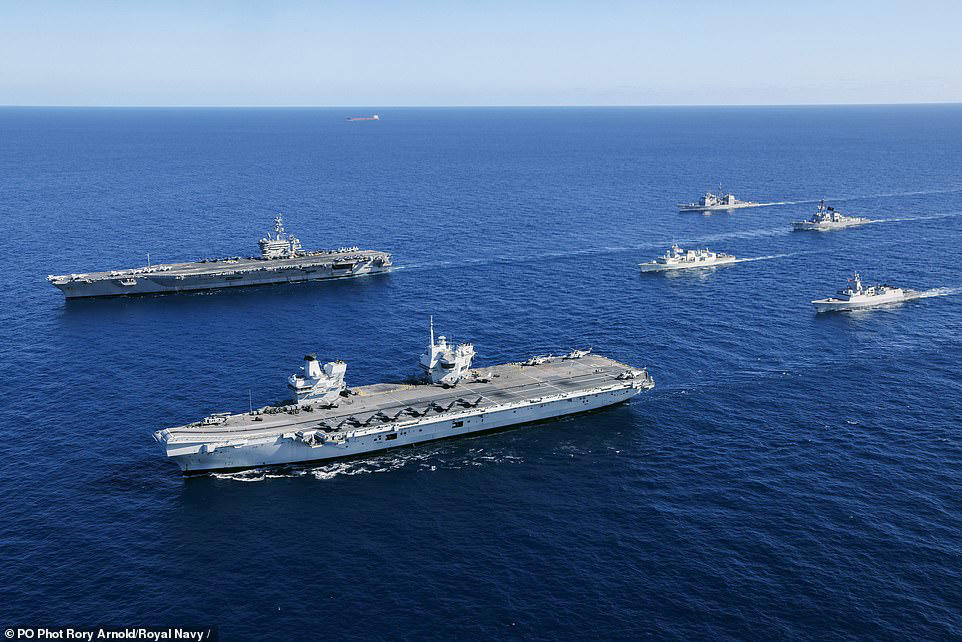 US and UK's show of strength to China