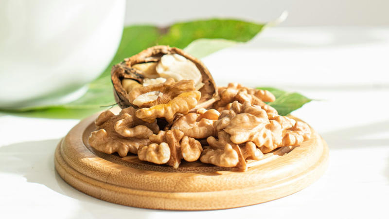 7. Walnuts Provide Essential Skin Nutrients 1. Sweet Potatoes Reduce Inflammation, 2. Sunflower Seeds Support Collagen Production, 3. Red Grapes Defend Against UV Damage, 4. Bell Peppers Brighten Complexion, 5. Green Tea Reduces Acne Flare-Ups, 6. Avocados Improve Skin Elasticity, 7. Walnuts Provide Essential Skin Nutrients, 8. Tomatoes Shield Skin From The Sun, 9. Fatty Fish Fight Skin Aging, 10. Broccoli Boosts Skin Immunity, 11. Oranges Enhance Skin Radiance, 12. Carrots Help Prevent Acne, 13. Turmeric Clears Skin Inflammation, 14. Kiwi Repairs Damaged Skin, 15. Blueberries Protect Against Premature Aging, 16. Dark Chocolate Hydrates Skin, 17. Mushrooms Improve Skin Tone, 18. Cucumber Soothes Irritated Skin, 19. Almonds Protect Against UV Damage, 20. Watermelon Helps With Hydration