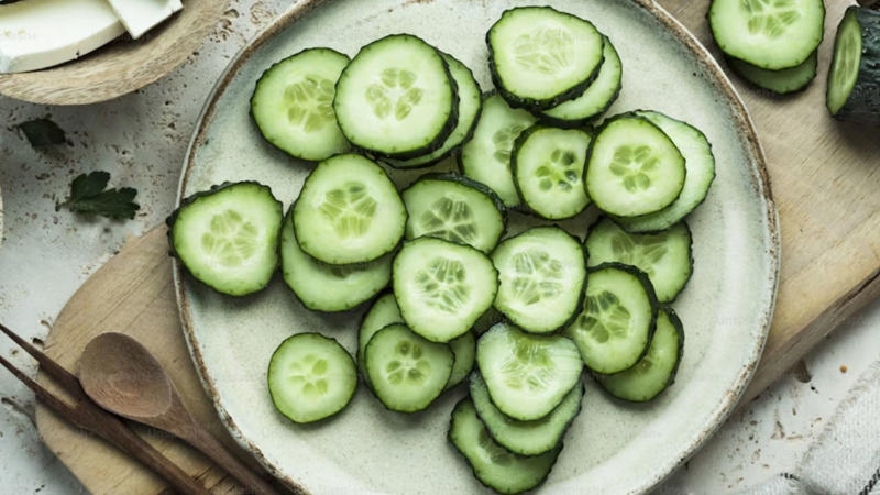 18. Cucumber Soothes Irritated Skin 1. Sweet Potatoes Reduce Inflammation, 2. Sunflower Seeds Support Collagen Production, 3. Red Grapes Defend Against UV Damage, 4. Bell Peppers Brighten Complexion, 5. Green Tea Reduces Acne Flare-Ups, 6. Avocados Improve Skin Elasticity, 7. Walnuts Provide Essential Skin Nutrients, 8. Tomatoes Shield Skin From The Sun, 9. Fatty Fish Fight Skin Aging, 10. Broccoli Boosts Skin Immunity, 11. Oranges Enhance Skin Radiance, 12. Carrots Help Prevent Acne, 13. Turmeric Clears Skin Inflammation, 14. Kiwi Repairs Damaged Skin, 15. Blueberries Protect Against Premature Aging, 16. Dark Chocolate Hydrates Skin, 17. Mushrooms Improve Skin Tone, 18. Cucumber Soothes Irritated Skin, 19. Almonds Protect Against UV Damage, 20. Watermelon Helps With Hydration