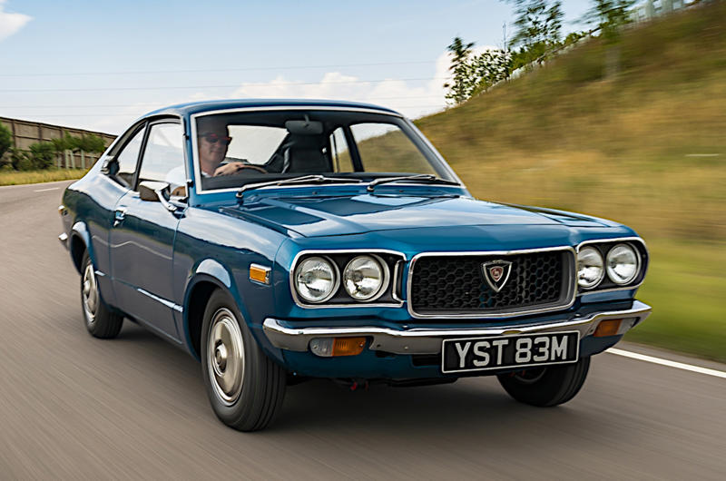 11. Mazda RX-3 (1971) 1. Mazda R360 (1960), 2. Mazda B-series (1961), 3. Mazda P360 Carol (1962), 4. Mazda Familia (1963), 5. Mazda B-series (1965), 6. Mazda Bongo (1966), 7. Mazda Luce (1966), 8. Mazda Cosmo Sport (1967), 9. Mazda Luce R130 (1969), 10. Mazda RX-2 (1970), 11. Mazda RX-3 (1971), 12. Mazda Chantez (1972), 13. Mazda RX-4 (1972), 14. Mazda RX-5 (1975), 15. Mazda RX-7 (1978), 16. Mazda 323 (1980), 17. Mazda MX-5 (1989), 18. Eunos Cosmo (1990), 19. Mazda 787B (1991), 20. Mazda MX-3 (1991), 21. Autozam AZ-1 (1992), 22. Mazda Xedos 6 (1992), 23. Mazda 323F (1993), 24. Mazda Bongo Friendee (1995), 25. Mazda Demio (1996), 26. Mazda MX-5 (1998)