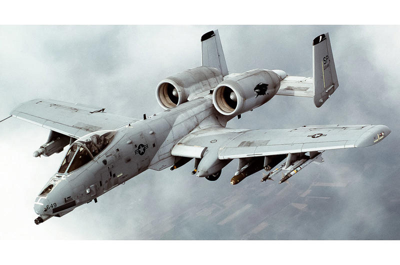 10: Fairchild Republic A-10 Thunderbolt II 10: Fairchild Republic A-10 Thunderbolt II, 9: Burnelli UB-14, 8: Boeing X-32, 7: British Aerospace Nimrod AEW. 3, 6: Aviation Traders ATL-98 Carvair, 5: Airbus BelugaST, 4: Transavia PL-12 Airtruk, 3: Stipa-Caproni, 2: McDonnell XF-85 Goblin, 1: PZL M-15 Belphegor