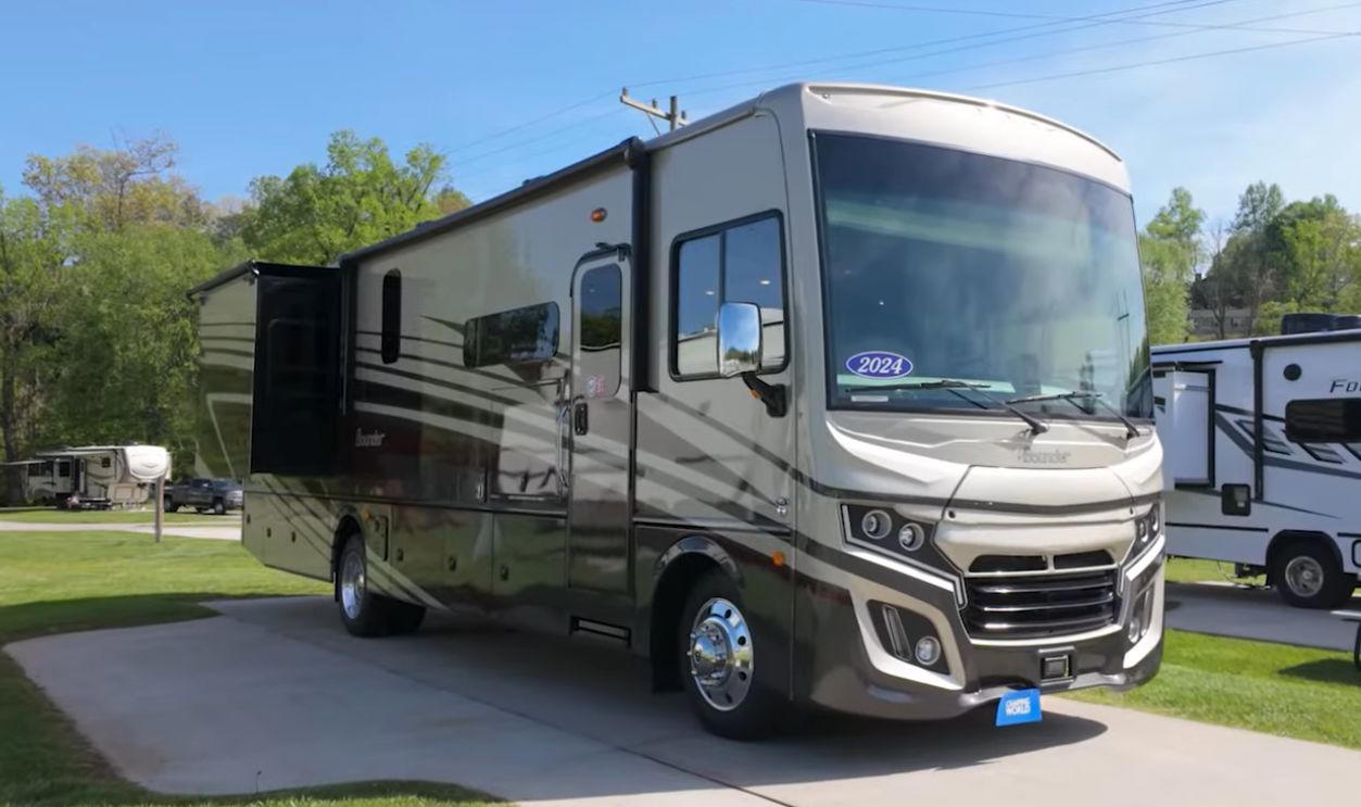 Fleetwood Bounder Hitting the Road With Your Best Friend, Winnebago Forza, Tiffin Allegro RED, Newmar Ventana, Entegra Aspire, Thor Palazzo, Jayco Seneca, Winnebago Adventurer, Forest River Georgetown GT5, Newmar Dutch Star, Fleetwood Bounder, Airstream Classic, Coachmen Mirada, Thor Aria, Winnebago Minnie Winnie, Holiday Rambler Vacationer, Newmar Bay Star, Coachmen Leprechaun, Tiffin Wayfarer, Leisure Travel Vans Wonder