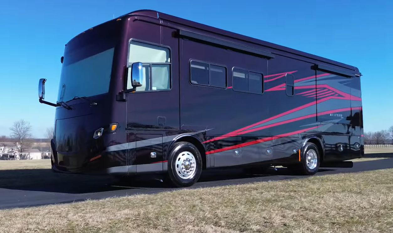 Tiffin Allegro RED Hitting the Road With Your Best Friend, Winnebago Forza, Tiffin Allegro RED, Newmar Ventana, Entegra Aspire, Thor Palazzo, Jayco Seneca, Winnebago Adventurer, Forest River Georgetown GT5, Newmar Dutch Star, Fleetwood Bounder, Airstream Classic, Coachmen Mirada, Thor Aria, Winnebago Minnie Winnie, Holiday Rambler Vacationer, Newmar Bay Star, Coachmen Leprechaun, Tiffin Wayfarer, Leisure Travel Vans Wonder