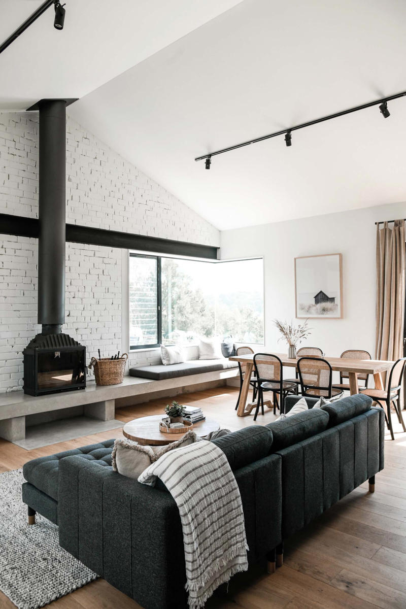 What are some of the key design elements of barn houses?, 23 modern barn-style houses with design ideas to inspire, A barn house with waterfront views , The Little Red Barn , Port Farm , A shed conversion in the Scenic Rim , Black & Bright alpine stay , An 1880s red farmhouse , An eco-friendly family home , The Barn at Rangeview , The classic barn-style house , The Highlands Black Barn , A barn-style new build , Two barns on a biodynamic farm , A barn conversion , The Sir George , Monochromatic barn house , A barn-style home in the Wolgan Valley , A European-inspired brick barn , Modern barn home , Barn-style beach house , A cosy country farmhouse , A country retreat with alpine style , An interior designer’s highlands weekender , A Queensland pool house , What is the difference between a barndo and a barn-style house?, What is the difference between a barn house and a farmhouse?, Are barn-style houses cheap to build?
