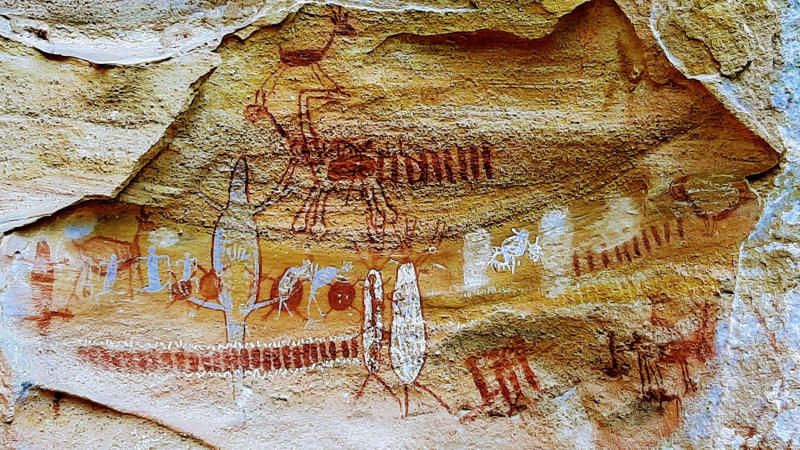 20. Serra Da Capivara Human Scenes 1. Kapova Cave Bison, 2. El Castillo’s Red D iscs, 3. Sulawesi Pig, 4. Lascaux’s Great Hall Of The Bulls, 5. Bhimbetka Dancing Figures, 6. Altamira Bison Herd, 7. Tassili n’Ajjer Martians, 8. Magura Cave’s Solar Calendar, 9. Laas Geel Cattle Paintings, 10. Cueva De Las Manos, 11. Apollo 11 Cave Stones, 12. Tadrart Acacus Giraffes, 13. Fumane Cave Red Dot, 14. La Pasiega Quadrangular Symbols, 15. Pech Merle Spotted Horses, 16. Nawarla Gabarnmang Charcoal Figures, 17. Nerja Cave Seals, 18. Cosquer Cave Horses, 19. Chauvet Cave Lions, 20. Serra Da Capivara Human Scenes