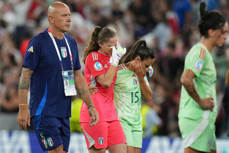 England v Italy: Women's Euro 2025 latest news and reaction, Chloe Kelly had 'no doubt' about taking penalty, Agyemang recalls journey from ball girl to star, Kelly gets her confidence from 'myself', England are living a ‘fantasy’ at Euro 2025 – now they must get real, 'A minute away from the dream', 'I'm sad but we can be strong' – Cantore, Girelli sets sights on 2027 World Cup in Brazil, Soncin: Sometimes you don't get what you deserve, 'Michelle showed up again and saved the day', 'Michelle deserves her flowers', Italy rue 'cruel' semi-final heartbreak, ‘Inevitable’ Michelle Agyemang has left Lionesses with one choice for Euro 2025 final, The sass, swagger and dark times behind Chloe Kelly’s unbreakable confidence, Ian Wright's hilarious reaction to England semi-final win caught on camera, Chloe Kelly sends England into final, Michelle Agyemang rescues England, When is the Euro 2025 final and who will England play?, England saviour Michelle Agyemang ‘something special’ says Sarina Wiegman, Ian Wright demands one England change for Women’s Euro 2025 final, England suffer major injury blow with Lauren James doubtful for Euro 2025 final, England player ratings vs Italy as substitutes inspire the impossible once again, Chloe Kelly delivers another miracle to extend an unbelievable England trend, Oh what a night