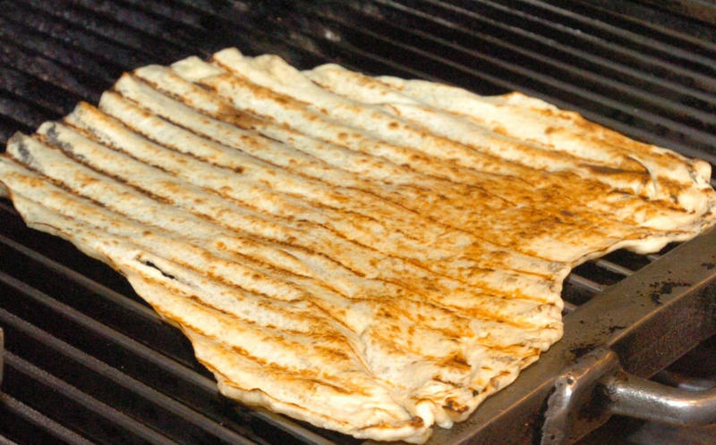 The dough, Grilled Pizza , Ready the dough for grilling , Grilling