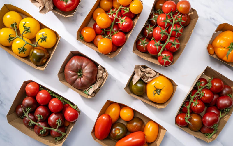 Why you shouldn’t store tomatoes in the fridge, The optimum temperature for tomatoes, How best to store ripe tomatoes, How best to store underripe tomatoes, Should tomatoes be stored upside down?, How to store tomatoes in packets, Other factors that affect the lifespan of a tomato, How to store tomatoes in the freezer, What to do with underripe tomatoes…, …and overripe tomatoes