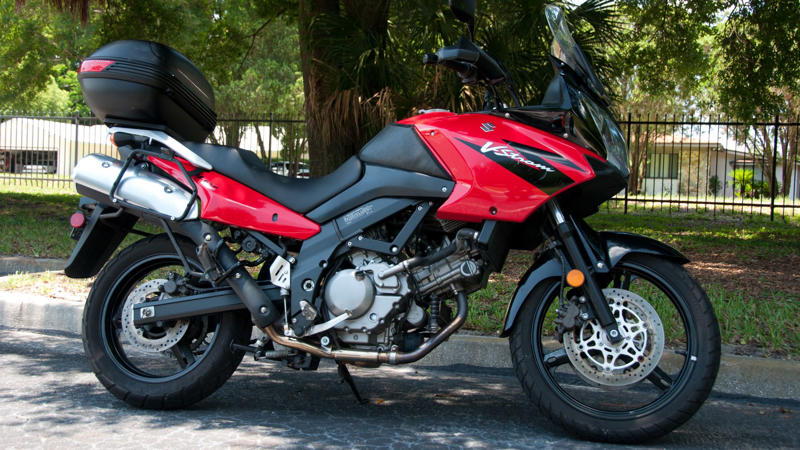 6. Suzuki V‑Strom 650 1. 1991 Harley‑Davidson Sportster 883, 2. 1997 Bimota V‑Due, 3. 2014 Honda CTX1300, 4. 2005 Hyosung GT650R, 5. Piatti Scooter, 6. 2017 Harley‑Davidson Street Rod, 7. Suzuki RE5 (1974–1976), 8. BMW K1 (1988–1993), 9. Honda Big Ruckus/PS250 (2004–2007), 10. Royal Enfield Himalayan (2016– ), 1. Kawasaki Vulcan 1700 Voyager ABS, 2. Kawasaki Versys 1000 SE LT+, 3. Honda Gold Wing Tour, 4. Honda Gold Wing (Base Model), 5. Kawasaki Concours 14, 6. Suzuki V‑Strom 650, 7. Kawasaki Versys 650 LT ABS, 8. BMW R1250 RT, 9. BMW F750 GS, 10. Honda CBR650R