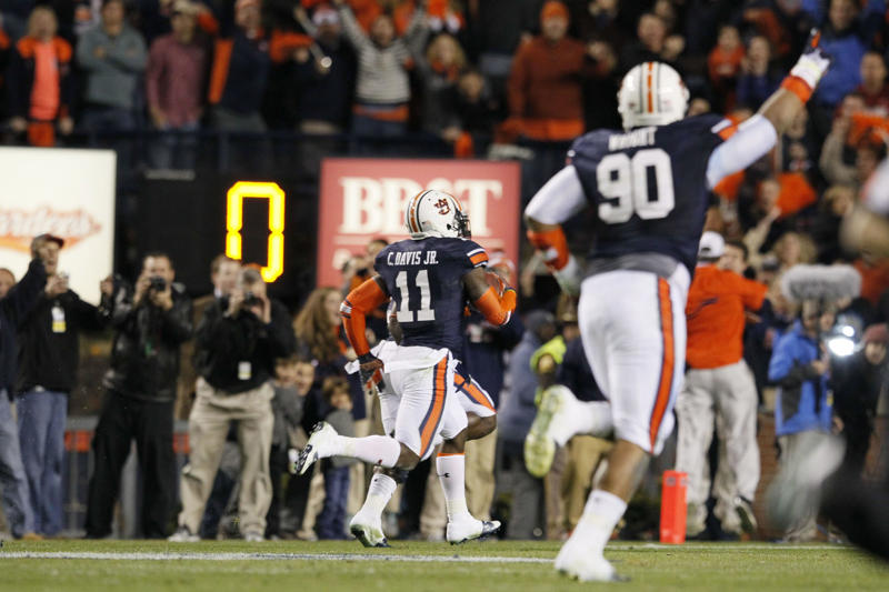 10. Ole Miss vs. Mississippi State, 9. Texas vs. Texas A&amp;M, 8. BYU vs. Utah, 7. Florida vs. Georgia, 6. Miami vs. Florida State, 5. Notre Dame vs. USC, 4. Army vs. Navy, 3. Oklahoma vs. Texas, 2. Alabama vs. Auburn, 1. Michigan vs. Ohio State