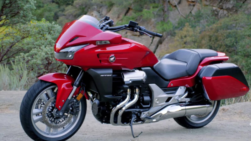 3. 2014 Honda CTX1300 1. 1991 Harley‑Davidson Sportster 883, 2. 1997 Bimota V‑Due, 3. 2014 Honda CTX1300, 4. 2005 Hyosung GT650R, 5. Piatti Scooter, 6. 2017 Harley‑Davidson Street Rod, 7. Suzuki RE5 (1974–1976), 8. BMW K1 (1988–1993), 9. Honda Big Ruckus/PS250 (2004–2007), 10. Royal Enfield Himalayan (2016– ), 1. Kawasaki Vulcan 1700 Voyager ABS, 2. Kawasaki Versys 1000 SE LT+, 3. Honda Gold Wing Tour, 4. Honda Gold Wing (Base Model), 5. Kawasaki Concours 14, 6. Suzuki V‑Strom 650, 7. Kawasaki Versys 650 LT ABS, 8. BMW R1250 RT, 9. BMW F750 GS, 10. Honda CBR650R
