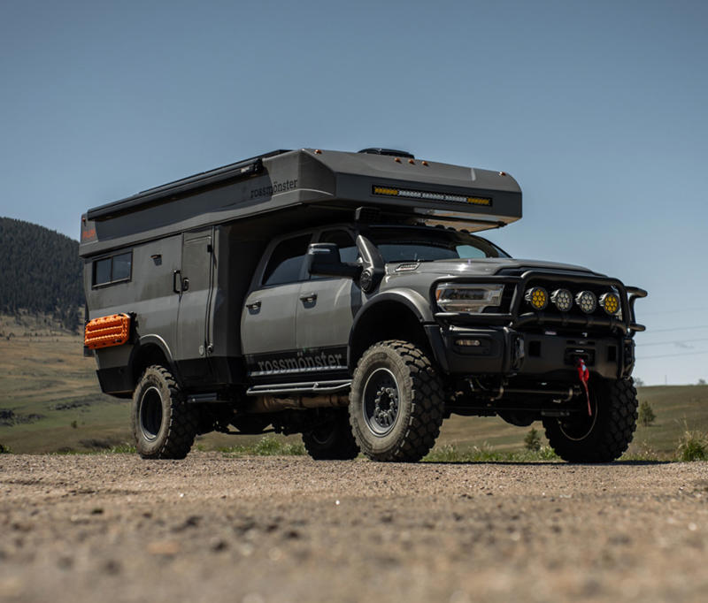 Best Off-Road Camper Overall: Krug Bedrock XT2, Best Large Off-Road Trailer: Bruder EXP-8, Best Pickup-Based Off-Road Camper: 27North Trekker, Best Off-Road Camper Van: Rogue Vans Legends Rally, Best Off-Road Camper Pop-Up: Rossmönster Baja Plus, Best Small Off-Road Trailer: Mammoth Overland TL Genesis Edition, Best Off-Road Teardrop Trailer: Escapod Topo2 MTB