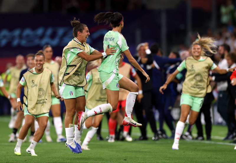 England v Italy LIVE: Latest Women's Euro 2025 updates , England reach Euro 2025 final after thrilling comeback, England reach Euro 2025 final after thrilling comeback, FULL TIME! England 2-1 Italy, The celebrations begin, FULL TIME! England 2-1 Italy, FULL TIME! England 2-1 Italy, ET Full-time! England 2-1 Italy, ET England 2-1 Italy, ET England 2-1 Italy, ET England 2-1 Italy, GOAL! England 2-1 Italy (Chloe Kelly, 119'), ET England 1-1 Italy, ET England 1-1 Italy, OH MY GOODNESS, ET England 1-1 Italy, ET England 1-1 Italy, ET England 1-1 Italy, ET England 1-1 Italy, ET England 1-1 Italy, ET Second half! England 1-1 Italy, One last push from England, ET Half-time! England 1-1 Italy, ET England 1-1 Italy, ET England 1-1 Italy, ET England 1-1 Italy, ET England 1-1 Italy, ET England 1-1 Italy, ET England 1-1 Italy, ET England 1-1 Italy, England 1-1 Italy, Full-time! England 1-1 Italy, Michelle Agyemang are you joking, GOAL! England 1-1 Italy (Michelle Agyemang, 90+6'), WOOOOOOOOOOWWWWWW W, England 0-1 Italy, Hannah Hampton is going up, England 0-1 Italy, England 0-1 Italy, England 0-1 Italy, England 0-1 Italy, England 0-1 Italy, More changes coming for England, England 0-1 Italy, 'Angst is beginning to set in', England 0-1 Italy, England 0-1 Italy, England 0-1 Italy, England 0-1 Italy, England 0-1 Italy, England 0-1 Italy, England 0-1 Italy, England 0-1 Italy, England 0-1 Italy, England 0-1 Italy, England 0-1 Italy, Bonansea gives Italy slender lead, 'Wiegman needs another rescue', Half-time! England 0-1 Italy, England 0-1 Italy, England 0-1 Italy, England 0-1 Italy, GOAL! England 0-1 Italy (Barbara Bonansea, 33'), England 0-0 Italy, England 0-0 Italy, England 0-0 Italy, England 0-0 Italy, England 0-0 Italy, England 0-0 Italy