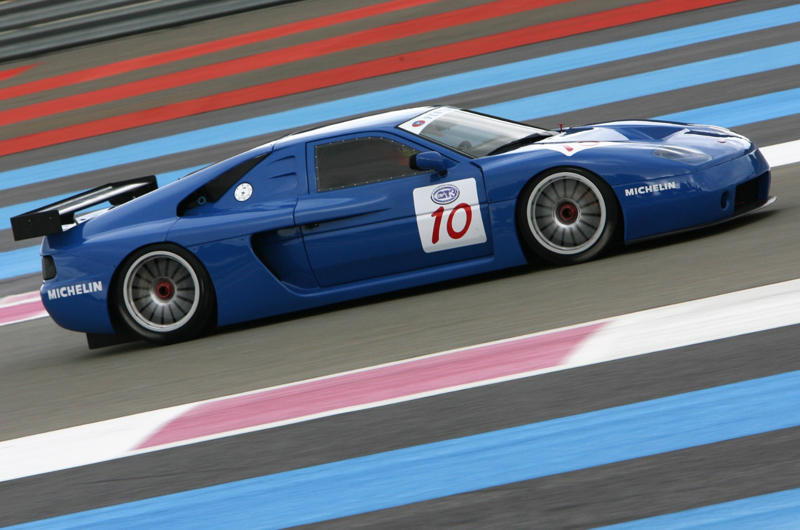 4. Venturi Heritage GT3 1. Ferrari F50 GT, 2. Alfa Romeo 164 ProCar, 3. Porsche LMP2000, 4. Venturi Heritage GT3, 5. Koenigsegg CCGT, 6. Alpine A350, 7. Peugeot 905 Supercopter, 8. Nissan P35, 9. Nissan R383, 10. Toyota 7 (578A), 11. Alfa Romeo SE048SP, 12. Ferrari 637, 13. Shelby Turbine, 14. Jaguar XJ13, 15. Alfa Romeo Tipo 512, 16. Lotus 88, 17. Williams FW07D, 18. Porsche 360 Cisitalia, 19. Sauber C292, 20. Cosworth F1 car, 21. March 2-4-0, 22. Dome F105, 23. Dams GD-01