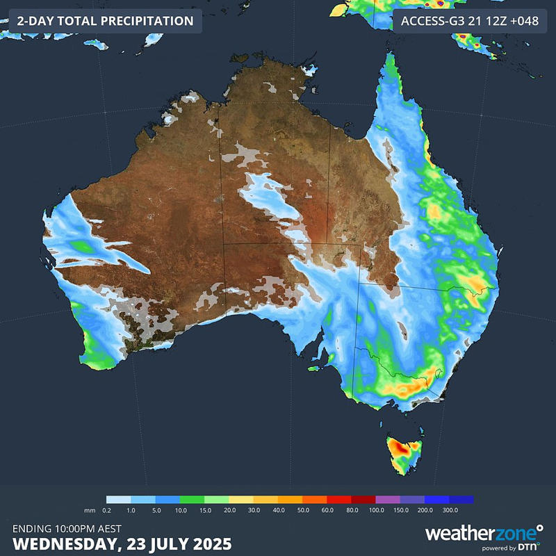Huge rain band set to drench millions of Australians this week