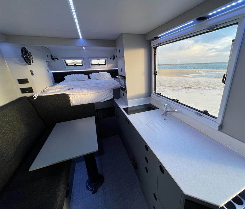 Best Off-Road Camper Overall: Krug Bedrock XT2, Best Large Off-Road Trailer: Bruder EXP-8, Best Pickup-Based Off-Road Camper: 27North Trekker, Best Off-Road Camper Van: Rogue Vans Legends Rally, Best Off-Road Camper Pop-Up: Rossmönster Baja Plus, Best Small Off-Road Trailer: Mammoth Overland TL Genesis Edition, Best Off-Road Teardrop Trailer: Escapod Topo2 MTB