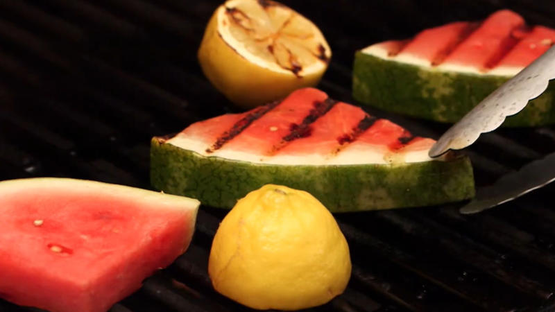 3. Charred Watermelon Triangles 1. Grilled Pineapple Rings, 2. Bacon-Wrapped Stuffed Jalapeños, 3. Charred Watermelon Triangles, 4. Avocado Halves With Grilled Egg Centers, 5. Halloumi Cheese Skewers With Herbs, 6. BBQ Romaine With Parmesan Dust, 7. Grilled Mango Slices With Tajín, 8. Pickles Wrapped In Bacon, 9. Peach Halves With Cinnamon Sugar, 10. Stuffed Portobello Mushroom Caps, 11. Corn Ribs With Chili Butter, 12. Grilled Brie Rounds With Honey, 13. Grilled Apple Slices With Sharp Cheddar, 14. Tofu Steaks With Teriyaki Glaze, 15. S’Mores-Stuffed Banana Boats, 16. Sweet Potato Wedges With Maple Glaze, 17. Grapefruit Halves With Brown Sugar, 18. Mac ‘N’ Cheese-Stuffed Peppers, 19. Flatbread With Figs And Goat Cheese, 20. Zucchini Roll-Ups With Ricotta