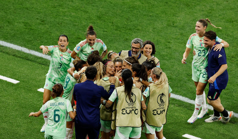 England v Italy LIVE: Latest Women's Euro 2025 updates , England reach Euro 2025 final after thrilling comeback, England reach Euro 2025 final after thrilling comeback, FULL TIME! England 2-1 Italy, The celebrations begin, FULL TIME! England 2-1 Italy, FULL TIME! England 2-1 Italy, ET Full-time! England 2-1 Italy, ET England 2-1 Italy, ET England 2-1 Italy, ET England 2-1 Italy, GOAL! England 2-1 Italy (Chloe Kelly, 119'), ET England 1-1 Italy, ET England 1-1 Italy, OH MY GOODNESS, ET England 1-1 Italy, ET England 1-1 Italy, ET England 1-1 Italy, ET England 1-1 Italy, ET England 1-1 Italy, ET Second half! England 1-1 Italy, One last push from England, ET Half-time! England 1-1 Italy, ET England 1-1 Italy, ET England 1-1 Italy, ET England 1-1 Italy, ET England 1-1 Italy, ET England 1-1 Italy, ET England 1-1 Italy, ET England 1-1 Italy, England 1-1 Italy, Full-time! England 1-1 Italy, Michelle Agyemang are you joking, GOAL! England 1-1 Italy (Michelle Agyemang, 90+6'), WOOOOOOOOOOWWWWWW W, England 0-1 Italy, Hannah Hampton is going up, England 0-1 Italy, England 0-1 Italy, England 0-1 Italy, England 0-1 Italy, England 0-1 Italy, More changes coming for England, England 0-1 Italy, 'Angst is beginning to set in', England 0-1 Italy, England 0-1 Italy, England 0-1 Italy, England 0-1 Italy, England 0-1 Italy, England 0-1 Italy, England 0-1 Italy, England 0-1 Italy, England 0-1 Italy, England 0-1 Italy, England 0-1 Italy, Bonansea gives Italy slender lead, 'Wiegman needs another rescue', Half-time! England 0-1 Italy, England 0-1 Italy, England 0-1 Italy, England 0-1 Italy, GOAL! England 0-1 Italy (Barbara Bonansea, 33'), England 0-0 Italy, England 0-0 Italy, England 0-0 Italy, England 0-0 Italy, England 0-0 Italy, England 0-0 Italy