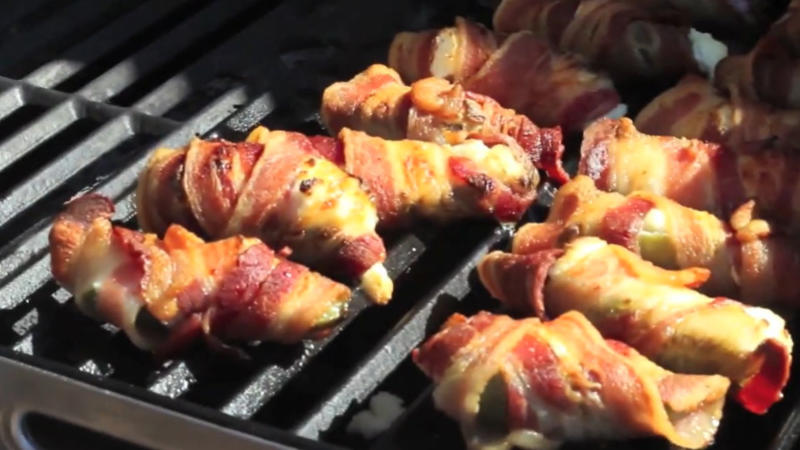 2. Bacon-Wrapped Stuffed Jalapeños 1. Grilled Pineapple Rings, 2. Bacon-Wrapped Stuffed Jalapeños, 3. Charred Watermelon Triangles, 4. Avocado Halves With Grilled Egg Centers, 5. Halloumi Cheese Skewers With Herbs, 6. BBQ Romaine With Parmesan Dust, 7. Grilled Mango Slices With Tajín, 8. Pickles Wrapped In Bacon, 9. Peach Halves With Cinnamon Sugar, 10. Stuffed Portobello Mushroom Caps, 11. Corn Ribs With Chili Butter, 12. Grilled Brie Rounds With Honey, 13. Grilled Apple Slices With Sharp Cheddar, 14. Tofu Steaks With Teriyaki Glaze, 15. S’Mores-Stuffed Banana Boats, 16. Sweet Potato Wedges With Maple Glaze, 17. Grapefruit Halves With Brown Sugar, 18. Mac ‘N’ Cheese-Stuffed Peppers, 19. Flatbread With Figs And Goat Cheese, 20. Zucchini Roll-Ups With Ricotta