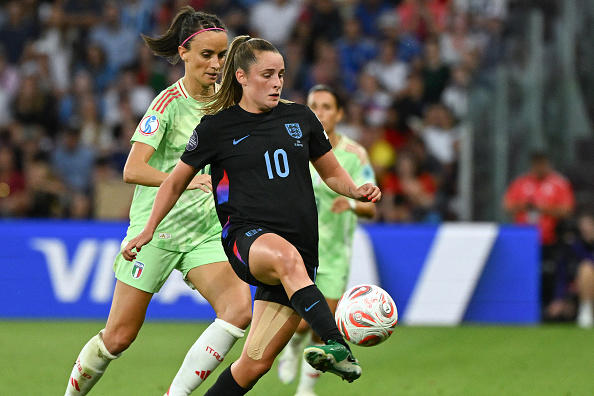 ENGLAND STARTING XI, Hannah Hampton - 8 , Lucy Bronze - 7 , Leah Williamson - 6 , Esme Morgan - 7 , Alex Greenwood - 5 , Keira Walsh - 8 , Georgia Stanway - 5 , Ella Toone - 6 , Lauren James - 6 , Alessia Russo - 5 , Lauren Hemp - 7 , SUBSTITUTES, Beth Mead - 6 , Chloe Kelly - 8 , Michelle Agyemang - 9 , Aggie Beever-Jones - 7 , Grace Clinton & Jess Carter - 6