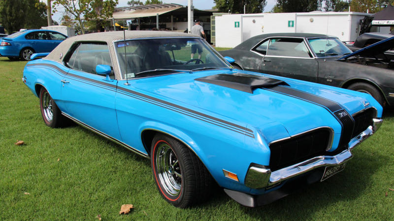 14. 1970 Mercury Cougar Eliminator Boss 302 2. 1970 Dodge Coronet R/T Convertible, 3. 1970 Buick GSX Stage 1, 4. 1967 Chevrolet Camaro Z/28 Convertible, 7. 1970 Chevrolet Chevelle SS 454 LS6 Convertible, 9. 1969 AMC AMX/3, 10. 1970 Oldsmobile 442 W-30 Convertible, 12. 1964 Ford Thunderbolt, 13. 1968 Dodge Charger R/T HEMI, 14. 1970 Mercury Cougar Eliminator Boss 302, 15. 1970 Plymouth Superbird 440 Six-Pack, 17. 1965 Pontiac Catalina 2+2 Convertible, 18. 1969 Shelby GT500 Convertible, 19. 1966 Chevrolet Biscayne L72 427, 20. 1967 Dodge Dart GT 383