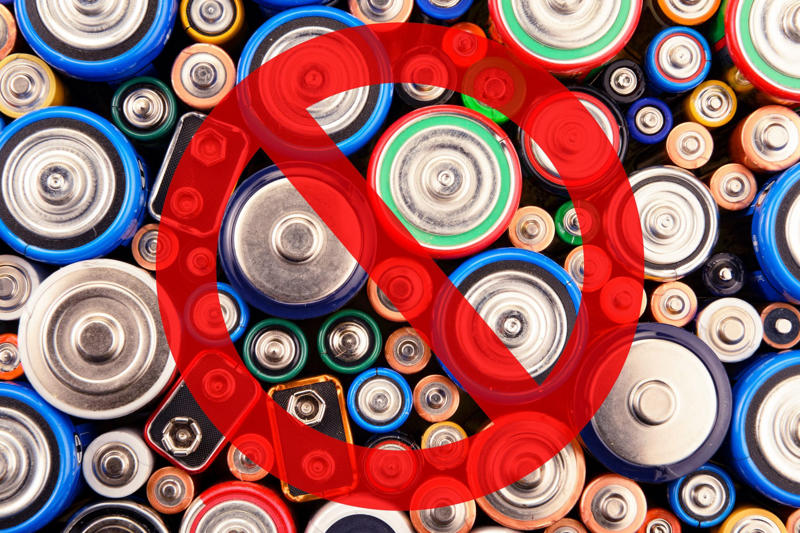 Batteries Make safety a priority, Aerosol cans, Batteries, Motor oil, Construction debris, Fluorescent light bulbs