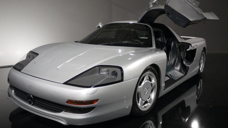 6. Mercedes-Benz C112 1. Ford GT90, 2. Dodge Copperhead, 3. Ferrari Mythos, 4. Audi Avus Quattro, 5. Aston Martin Bulldog, 6. Mercedes-Benz C112, 7. BMW Nazca C2, 8. Cadillac Sixteen, 9. Yamaha OX99-11, 10. Ferrari 512S Modulo, 11. Buick Avista, 12. Chrysler ME Four-Twelve, 13. Mitsubishi Concept-RA, 14. Lamborghini Estoque, 15. Hyundai N Vision 74, 16. Dome Zero, 17. Chrysler Atlantic, 18. Audi Quattro, 19. BMW GINA, 20. Saab Aero-X