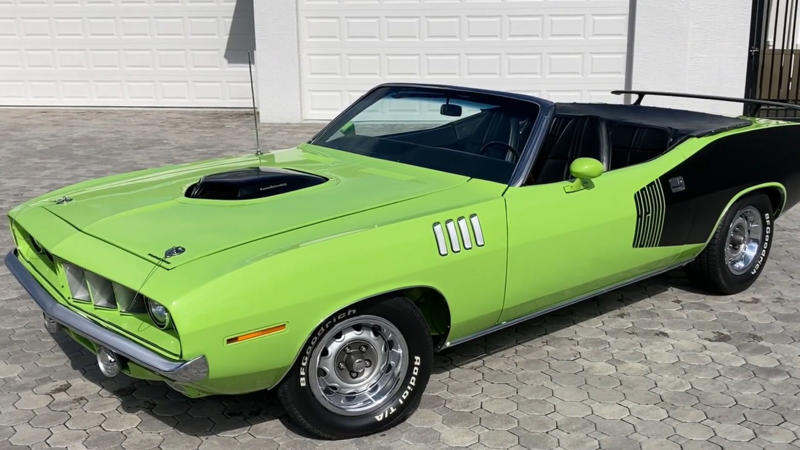 '71 Plymouth Hemicuda Convertible Drive Report! by Muscle Car Campy 2. 1970 Dodge Coronet R/T Convertible, 3. 1970 Buick GSX Stage 1, 4. 1967 Chevrolet Camaro Z/28 Convertible, 7. 1970 Chevrolet Chevelle SS 454 LS6 Convertible, 9. 1969 AMC AMX/3, 10. 1970 Oldsmobile 442 W-30 Convertible, 12. 1964 Ford Thunderbolt, 13. 1968 Dodge Charger R/T HEMI, 14. 1970 Mercury Cougar Eliminator Boss 302, 15. 1970 Plymouth Superbird 440 Six-Pack, 17. 1965 Pontiac Catalina 2+2 Convertible, 18. 1969 Shelby GT500 Convertible, 19. 1966 Chevrolet Biscayne L72 427, 20. 1967 Dodge Dart GT 383