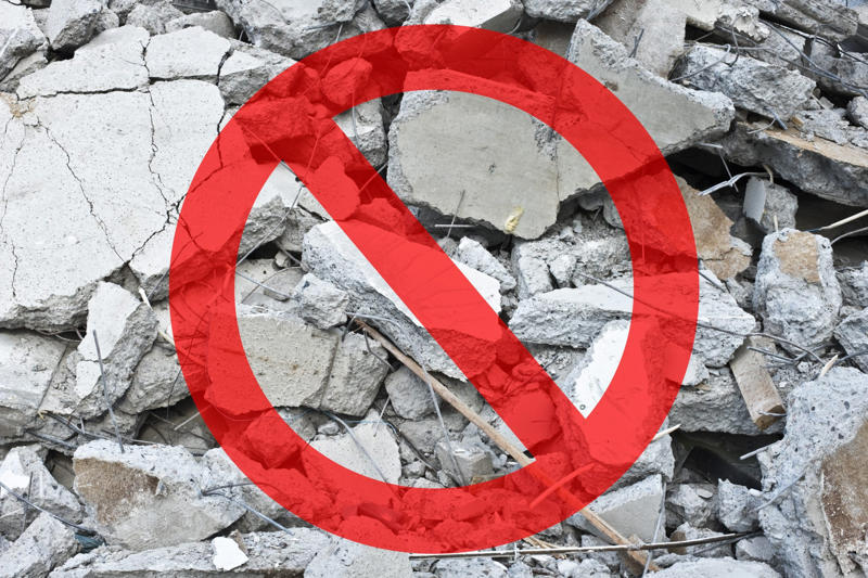 Construction debris Make safety a priority, Aerosol cans, Batteries, Motor oil, Construction debris, Fluorescent light bulbs