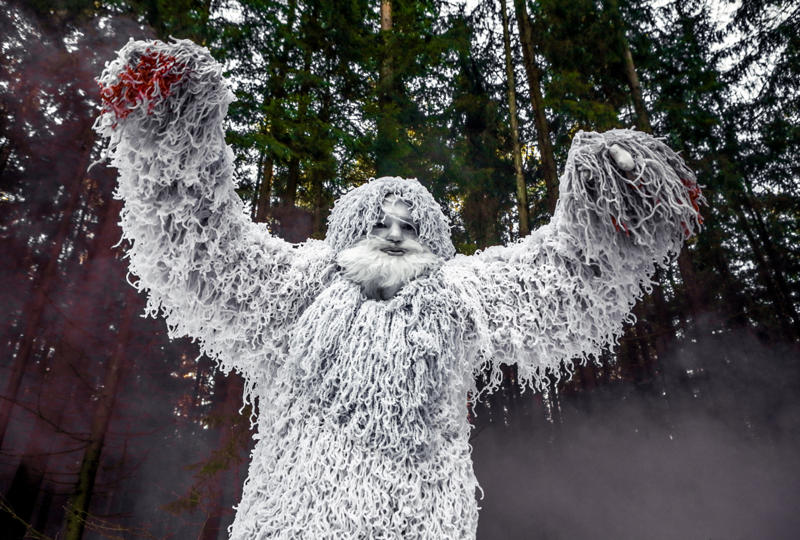 Krampus, Austria, Roman dragon, Italy, Korean dragon, South Korea, Baba Yaga, Poland, Aswang, Philippines, The Loch Ness Monster, UK, Coco, Spain and Portugal, Sasquatch, US, Yeti, Bhutan, Chinese Dragon, China, Griffin, Egypt, Livonian werewolf, Latvia, Giant, Malta, The Heinzelmännchen, Germany, Gnomes, Belgium, Leprechaun, Ireland, Swedish elf, Sweden