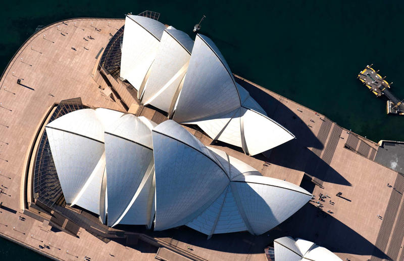 Sky-high sights, Palm Jumeirah, Dubai, The Pentagon, Arlington County, Virginia, USA, Nazca Lines, Peru, Palmanova, Italy, Statue of Liberty, New York City, New York, USA, Lotus Temple, New Delhi, India, Queen Mary’s Gardens, Regents Park, London, England, UK, Sydney Opera House, Sydney, Australia, Tianmen Mountain Road, China, Longleat Hedge Maze, Wiltshire, England, UK, Galesnjak, Croatia, Olympiapark, Munich, Germany, Sacsayhuamán, Peru, Taj Mahal, Agra, India, Uffington White Horse, Oxfordshire, England, UK, Esterhazy Palace, Fertőd, Hungary, The Circus, Bath, England, UK, Masone Labyrinth, Fontanellato, Italy, Kayaköy, Turkey, Yan'an Elevated Road Interchange, Shanghai, China, Fort Jefferson, Dry Tortugas National Park, Florida, USA, Ballynoe Stone Circle, County Down, Northern Ireland, UK, Circular crops, Colorado, USA, Our Lady of Almudena Cemetery, Madrid, Spain, Green Man Maze, Penpont, Wales, UK