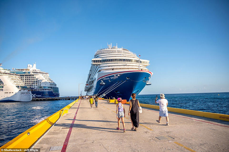 What happens on a cruise ship when there's a tsunami