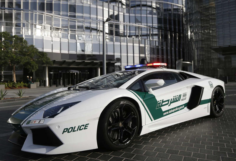 Lamborghini Aventador - Dubai Lamborghini Gallardo - Italy, Lotus Evora - United Kingdom, Ford Police Interceptor - United States, Spyker C8 - Netherlands, Dodge Charger Pursuit - United States, Lotus Exige Cruiser - UK and Australia, Lamborghini Aventador - Dubai, Lamborghini Huracan - Italy, Bugatti Veyron - Dubai, Bentley Continental GT - Dubai, Ferrari 458 - Italy, Ford Mustang - Italy, Mitsubishi Lancer - Indonesia, Ferrari LaFerrari - Dubai, Porsche 911 Carrera - Austria