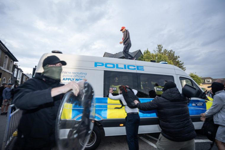 ‘It’s escalated into a spree of hate’, ‘This makes me question the people who live here’, ‘Counter-protesters get drowned out by unfiltered hate’, ‘No one wants to be on the high street’, ‘From peaceful protest to fights with police’, ‘There is a lot of anger out there’