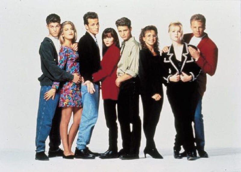 The reboot Luke Perry, Shannen Doherty, Jason Priestley, Jennie Garth, Ian Ziering, Tori Spelling (top left), Tori Spelling, Gabrielle Carteris, Brian Austin Green, Tiffani Thiessen, The reboot