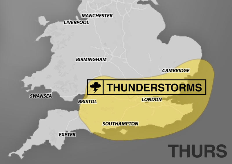 Weather warning on Thursday, July 31 , Latest London news , What areas are affected by the weather warning? , Weekend weather forecast