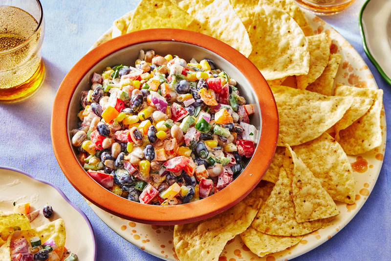 Baked Beans, Potato Salad, Cowboy Caviar, Baked Macaroni and Cheese, Broccoli Salad or Three-Bean Salad