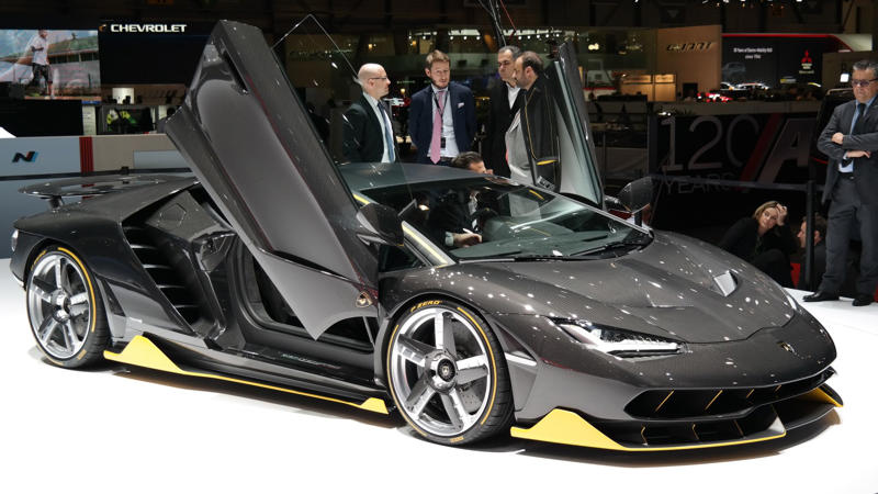 Lamborghini Espada (155 mph), Lamborghini 350 GT (158 mph), Lamborghini Islero (161 mph), Lamborghini Gallardo LP 570-4 Superleggera (202 mph), Lamborghini Huracán LP 610-4 (202 mph), Lamborghini Reventón (211 mph), Lamborghini Aventador SVJ (217 mph), Lamborghini Centenario (217 mph), Lamborghini Sián FKP 37 (217 mph), Lamborghini Revuelto (217 mph), Lamborghini SC20 (220+ mph), Lamborghini Veneno (221 mph), Lamborghini Countach LPI 800-4 (221 mph)