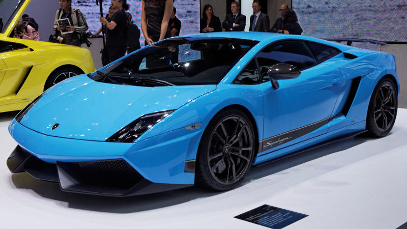 Lamborghini Espada (155 mph), Lamborghini 350 GT (158 mph), Lamborghini Islero (161 mph), Lamborghini Gallardo LP 570-4 Superleggera (202 mph), Lamborghini Huracán LP 610-4 (202 mph), Lamborghini Reventón (211 mph), Lamborghini Aventador SVJ (217 mph), Lamborghini Centenario (217 mph), Lamborghini Sián FKP 37 (217 mph), Lamborghini Revuelto (217 mph), Lamborghini SC20 (220+ mph), Lamborghini Veneno (221 mph), Lamborghini Countach LPI 800-4 (221 mph)