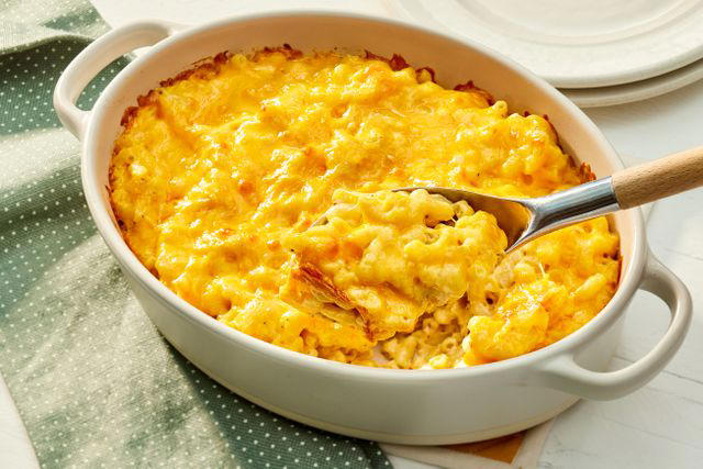 Baked Beans, Potato Salad, Cowboy Caviar, Baked Macaroni and Cheese, Broccoli Salad or Three-Bean Salad