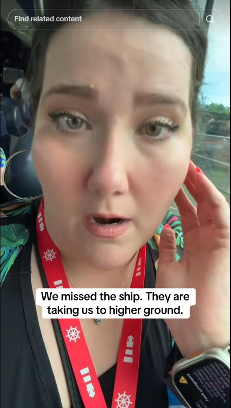Cruise passengers forced to sleep on gym floor after tsunami warning