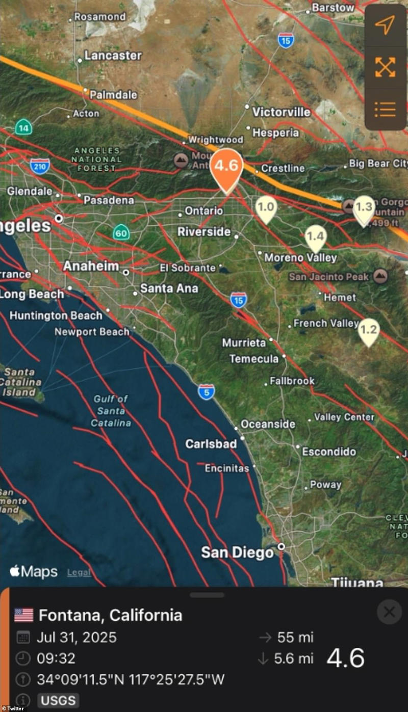 Southern California rocked by 4.4 magnitude earthquake