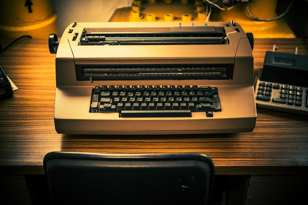 Electric Typewriters White-Out Correction Fluid, Rubber Cement, Manual Pencil Sharpeners, Overhead Projector Transparencies, Filing Cabinet Label Makers, Three-Puncture Punch, Electric Typewriters, Liquid Paper Correction Pens, Manual Adding Machines, Desk Blotters, When Work Left Marks