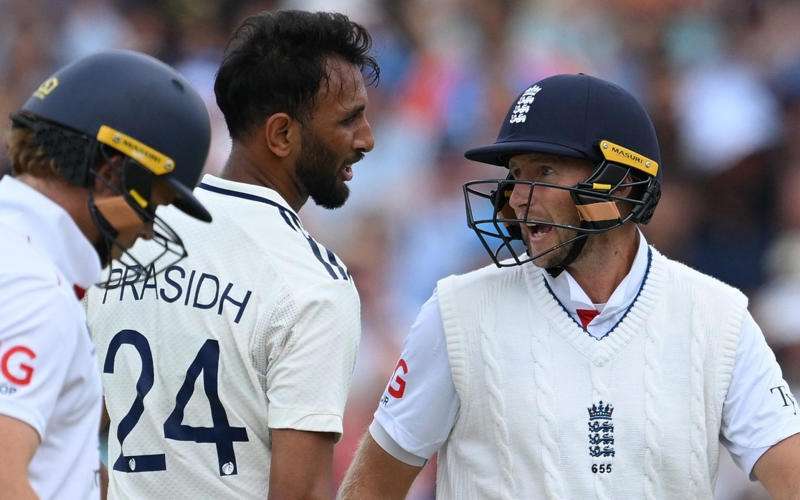 Eight of the biggest flare-ups in series full of needle, Shubman Gill v Zak Crawley, Lord’s day three, Brydon Carse and Harry Brook v Akash Deep, Lord’s day four, Ben Stokes and Harry Brook v India, Old Trafford, day five, Gautam Gambhir v Lee Fortis, the Oval, two days before the Test, Mohammed Siraj v everyone, Akash Deep v Ben Duckett, the Oval, day two, Prasidh Krishna v Joe Root, the Oval, day two, Ben Duckett v Sai Sudharsan, the Oval, day two