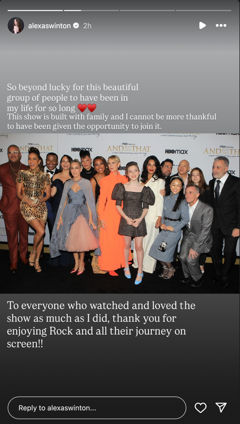 Sarah Jessica Parker, Cynthia Nixon, Kristin Davis, Alexa Swinton, Alexander Bello